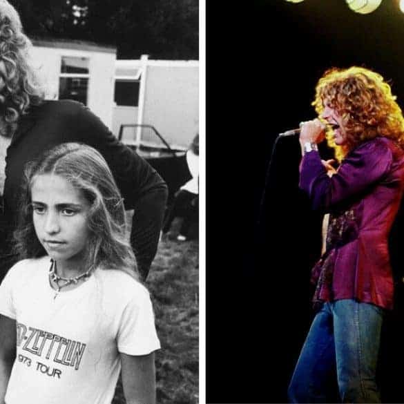 Carmen Jane Plant and her father Robert Plant