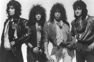 Eric Carr and the band, Kiss (1984).