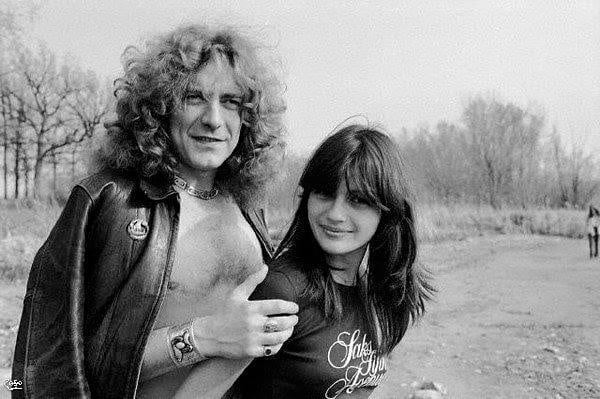 Audrey Hamilton and Robert Plant in Chicago, 1977.