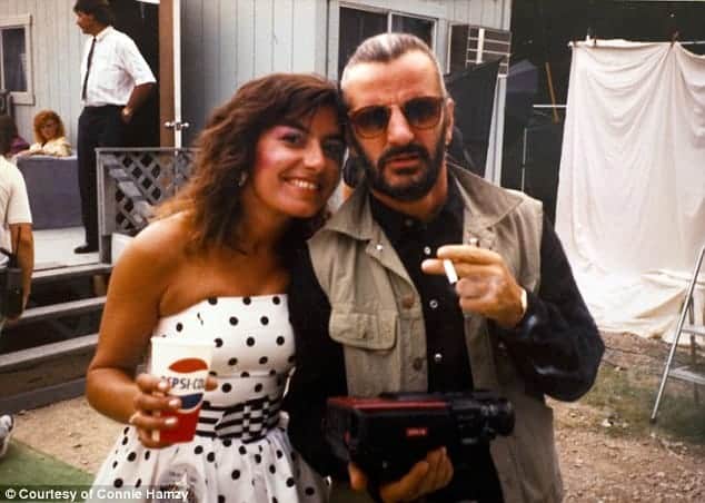 Connie Hamzy and Ringo Starr (1989).