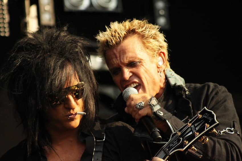 Billy Idol and Steve Stevens performing in the Netherlands (2010).