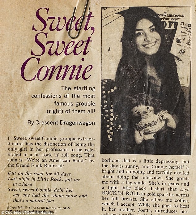 Sweet Sweet Connie Hamzy newspaper article.