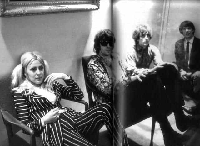 June Child, Syd Barrett, Richard Wright and Peter Jenner.
