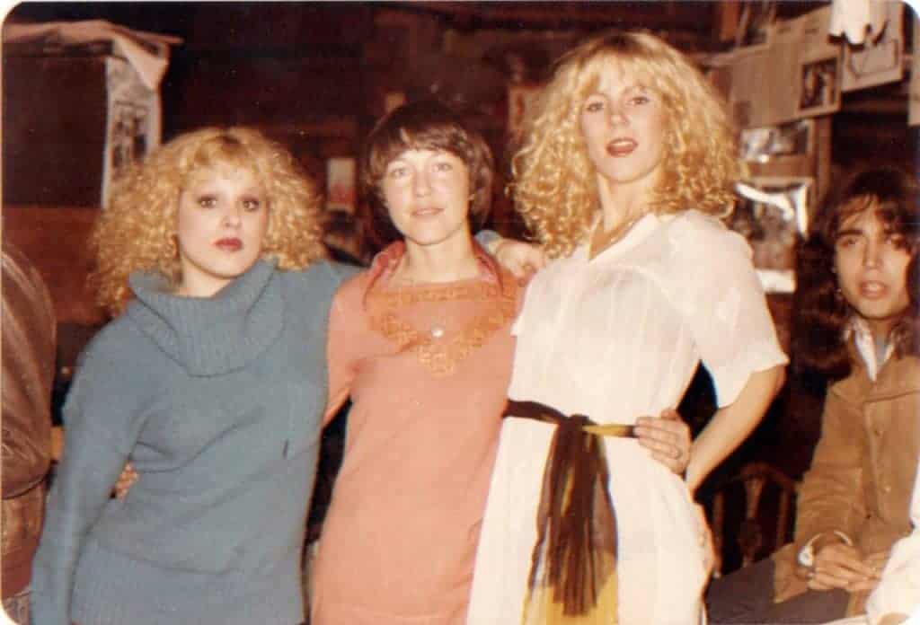 Sable Starr and Nancy Spungen at CBGB, New York City music club.