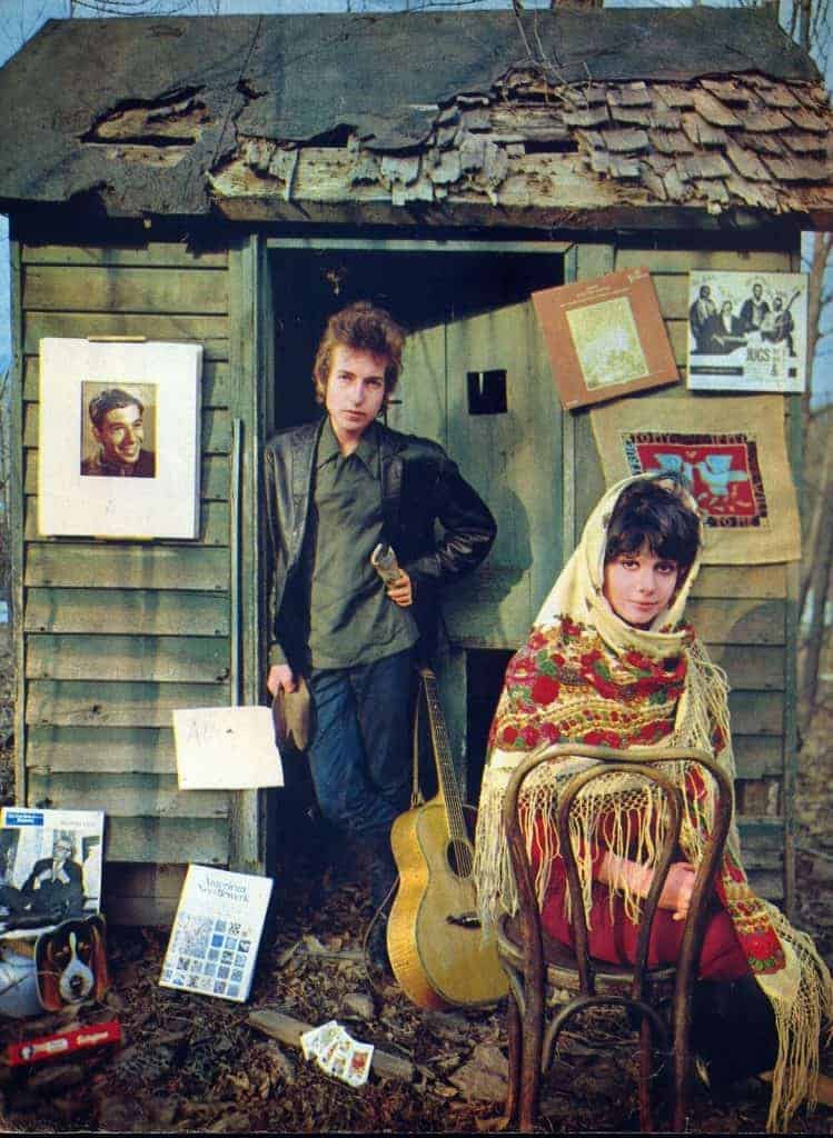 Bob and Sara Dylan at Shack, Woodstock, NY (1965).