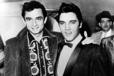 A young Johnny Cash and Elvis.