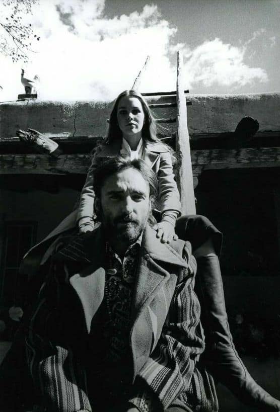 Dennis Hopper and Michelle Phillips in Taos, New Mexico, 1970.