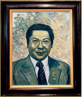 Joni Mitchell painting of Chogyam Trungpa.