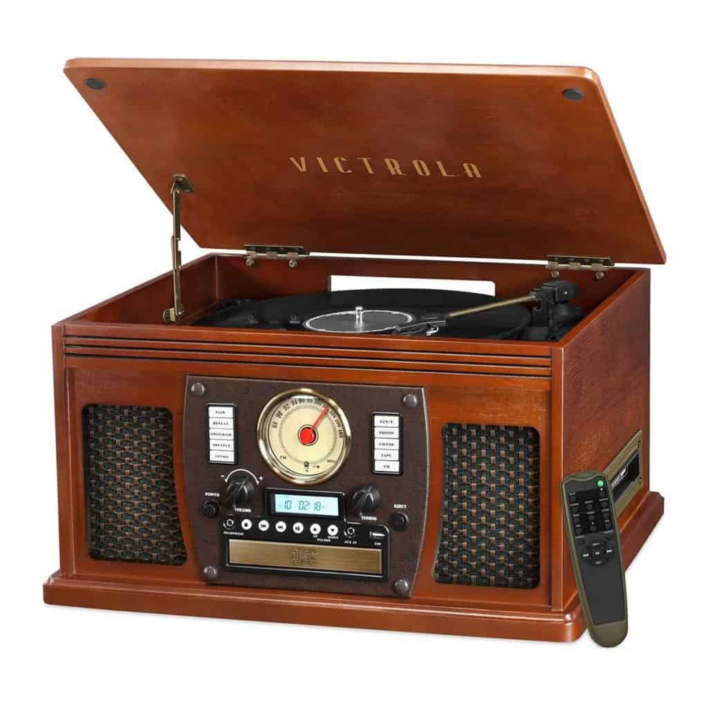 victrola 8 in 1 navigator record player with built in speakers