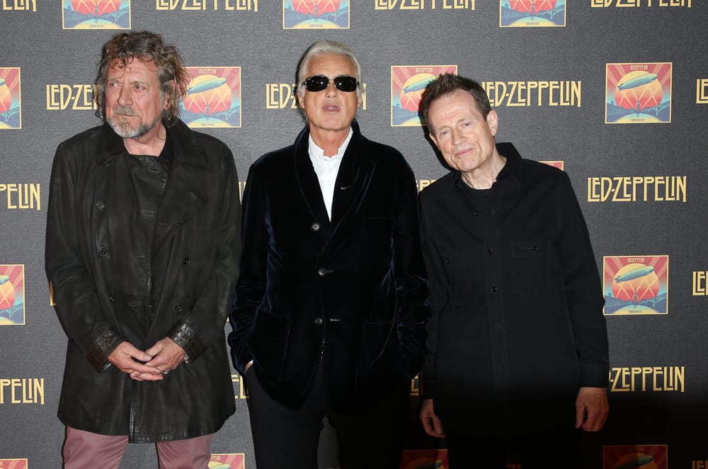 Robert Plant, Jimmy Page and John Paul Jones of Led Zeppelin