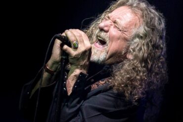 Robert Plant singing